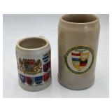 DSGV German Beer Stein 7.75”H. Cremate Bayern German Coat Of Arms Beer Stein Made In Brazil 5”H.