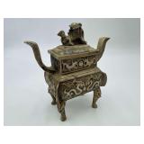 Vintage Styled Incense Burner of the Xanadu Reign Of the Ming Dynasty 6" x 3" x 6"