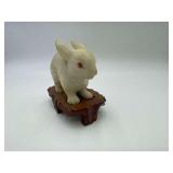 Rabbit Figure made of a Tagua Nut 5" x 3"