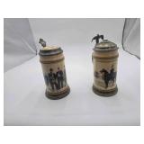 Hussar Regiment Mettlach German Beer Stein 214o Approximately 9”H. Reservevistinkrug German Beer Stein Mettlach Approximately 9”H.