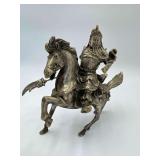 Vintage Styled Metallic Chinese Warrior9" x 7"