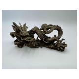 Vintage Styled Japanese Solid Bronze 8.5" Dragon