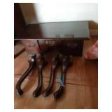 9x28 Small 3 drawer wooden table with 4 detachable legs 9x28 Small 3 drawer wooden table with 4 detachable legs