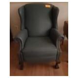 39x33 Blue cushioned living room chair