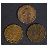 3 CIVIL WAR TOKENS; IT MUST AND SHALL 3 CIVIL WAR TOKENS; IT MUST AND SHALL