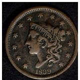1839 LARGE CENT, VF 1839 LARGE CENT, VF