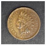 1908-S INDIAN CENT, VF 1908-S INDIAN CENT, VF