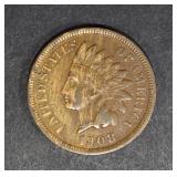 1908-S INDIAN CENT, VF