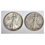 2-1917 WALKING LIBERTY HALF DOLLARS