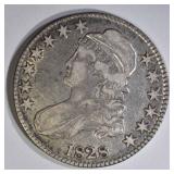 1828 CAPPED BUST HALF DOLLAR, VF/XF