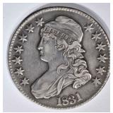 1831 CAPPED BUST HALF DOLLAR