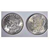 1887 & 1889 CH BU MORGAN DOLLARS 1887 & 1889 CH BU MORGAN DOLLARS