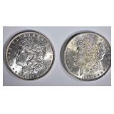 1887 & 1889 CH BU MORGAN DOLLARS