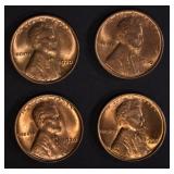 4 1930 LINCOLN CENTS GEM BU RD-RB