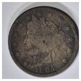 1885 LIBERTY NICKEL GOOD DARK