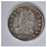 1830 BUST HALF DIME AU