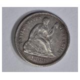1868 SEATED LIBERTY HALF DIME XF 1868 SEATED LIBERTY HALF DIME XF