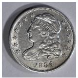 1834 BUST DIME XF/AU