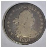 1807 BUST QUARTER VG MARKS ON OBV. 1807 BUST QUARTER VG MARKS ON OBV.