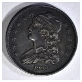 1832 BUST QUARTER XF DARK TONING