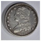 1833 BUST QUARTER VF