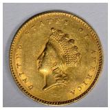 1855 $1.00 GOLD  CH BU