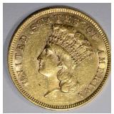 1860 $3.00 GOLD  CH BU