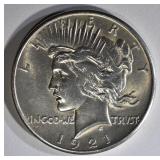 1921 PEACE DOLLAR BU CLEANED