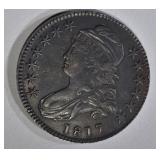 1817 BUST HALF DOLLAR AU