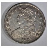 1831 BUST HALF DOLLAR AU LIGHT SCRATCHES 1831 BUST HALF DOLLAR AU LIGHT SCRATCHES