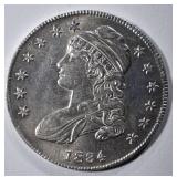 1834 BUST HALF DOLLAR AU/BU LIGHT SCRATCHES OBV. 1834 BUST HALF DOLLAR AU/BU LIGHT SCRATCHES OBV.