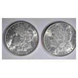 1886 & 87 CH BU MORGAN DOLLARS