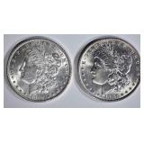 1887 & 98 CH BU MORGAN DOLLARS 1887 & 98 CH BU MORGAN DOLLARS
