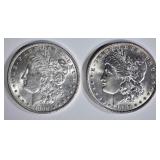 1887 & 98 CH BU MORGAN DOLLARS