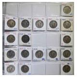 17-DIFFERENT STANGING LIBERTY QUARTERS FULL DATES 17-DIFFERENT STANGING LIBERTY QUARTERS FULL DATES