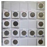 17-DIFFERENT STANGING LIBERTY QUARTERS FULL DATES