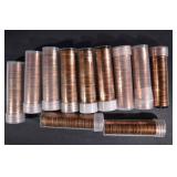 MIXED BU P & D LINCOLN CENT ROLLS: