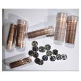 MIXED P&D MINT BU DIME & QUARTER ROLLS MIXED P&D MINT BU DIME & QUARTER ROLLS