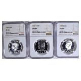 1968-S, 69-S, 70-S KENNEDY HALVES NGC PF-68 STAR 1968-S, 69-S, 70-S KENNEDY HALVES NGC PF-68 STAR