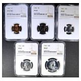 1961 COMPLETE PROOF SET ALL NGC PF67 1961 COMPLETE PROOF SET ALL NGC PF67