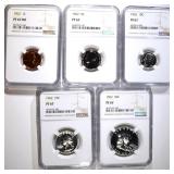 1962 U.S. PROOF SET, ALL COINS NGC PR-67 1962 U.S. PROOF SET, ALL COINS NGC PR-67