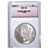 1889-O MORGAN DOLLAR, WHSG CH BU 1889-O MORGAN DOLLAR, WHSG CH BU