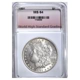 1891 MORGAN DOLLAR, WHSG CH/GEM BU 1891 MORGAN DOLLAR, WHSG CH/GEM BU