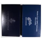 1991 USO SILVER PROOF DOLLAR & 2005 MARINE CORPS 1991 USO SILVER PROOF DOLLAR & 2005 MARINE CORPS