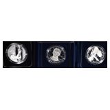 3 PROOF SILVER DOLLARS 3 PROOF SILVER DOLLARS