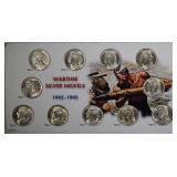 GEM BU 11-PIECE SILVER JEFFERSON NICKEL SET GEM BU 11-PIECE SILVER JEFFERSON NICKEL SET