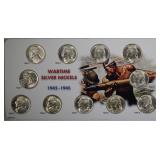 GEM BU 11-PIECE SILVER JEFFERSON NICKEL SET