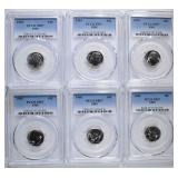 6 1965 SMS ROOSEVELT DIMES PCGS SP-67 6 1965 SMS ROOSEVELT DIMES PCGS SP-67