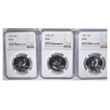 1959, 60 & 61 FRANKLIN HALF DOLLARS, NGC PF-67 1959, 60 & 61 FRANKLIN HALF DOLLARS, NGC PF-67