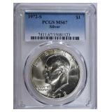 1972-S SILVER EISENHOWER DOLLAR PCGS MS-67